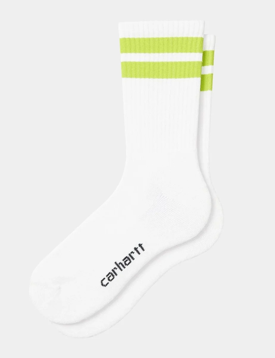 Calcetines Carhartt WIP JACK SOCKS - White / Limeade