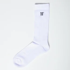 Calcetines Eleven Degrees CORE LOGO - White