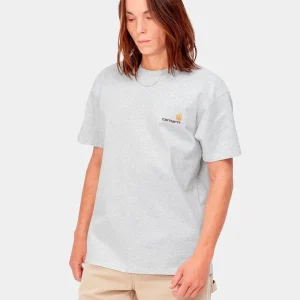 Camiseta CARHARTT WIP AMERICAN SCRIPT - Ash Heather