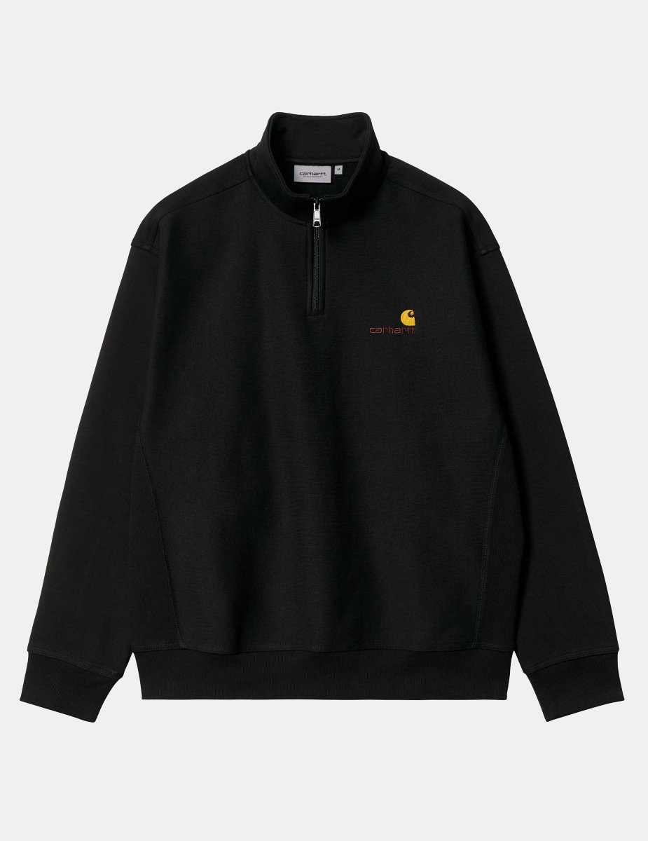 Sudadera HALF ZIP AMERICAN SCRIPT - Black - Imagen 6