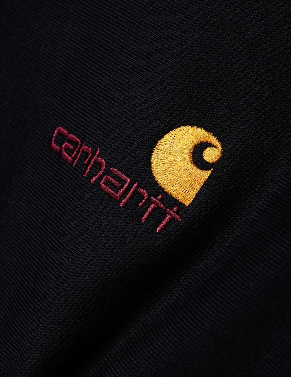 Sudadera HALF ZIP AMERICAN SCRIPT - Black - Imagen 9