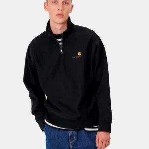 Sudadera HALF ZIP AMERICAN SCRIPT - Black