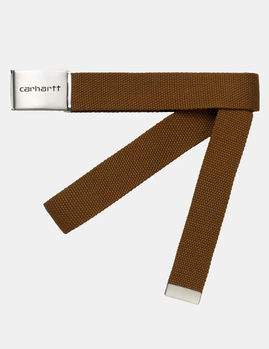 Cinturón CARHARTT WIP CLIP CHROME - Hamilton Brown - Imagen 2