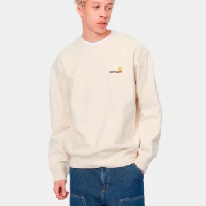 Sudadera Crew CARHARTT WIP AMERICAN SCRIPT - Natural