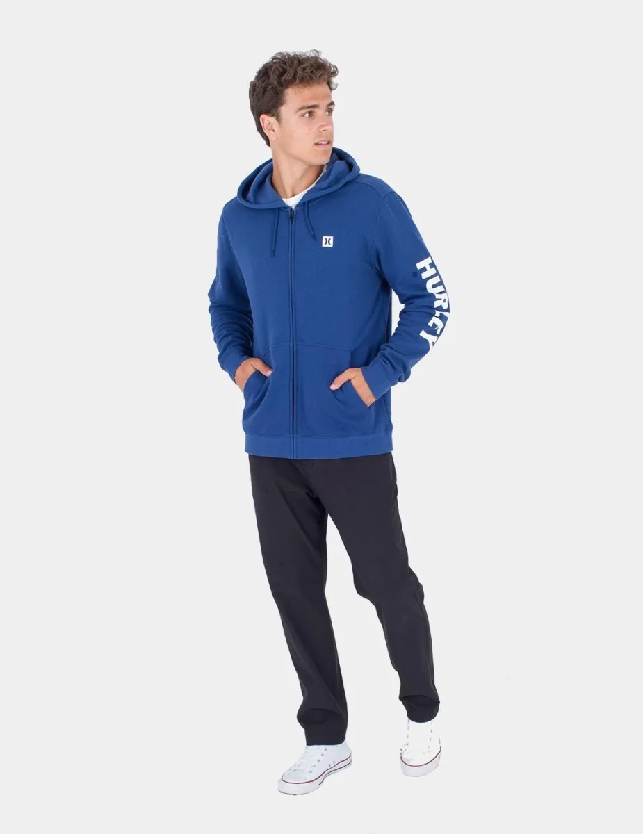 Sudadera Capucha Abierta HURLEY ICON BOXED - Blue Void - Imagen 2
