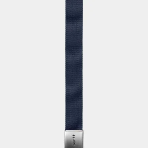 Cinturón CARHARTT WIP CLIP CHROME - Air Force Blue