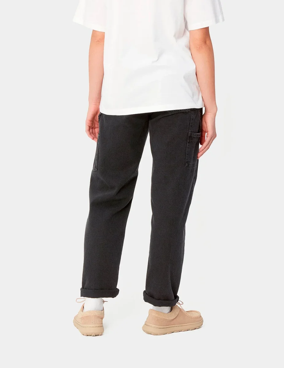 Pantalón CARHARTT WIP W' PIERCE - Black Stone Washed - Imagen 3