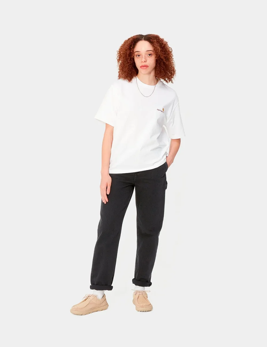 Pantalón CARHARTT WIP W' PIERCE - Black Stone Washed - Imagen 5