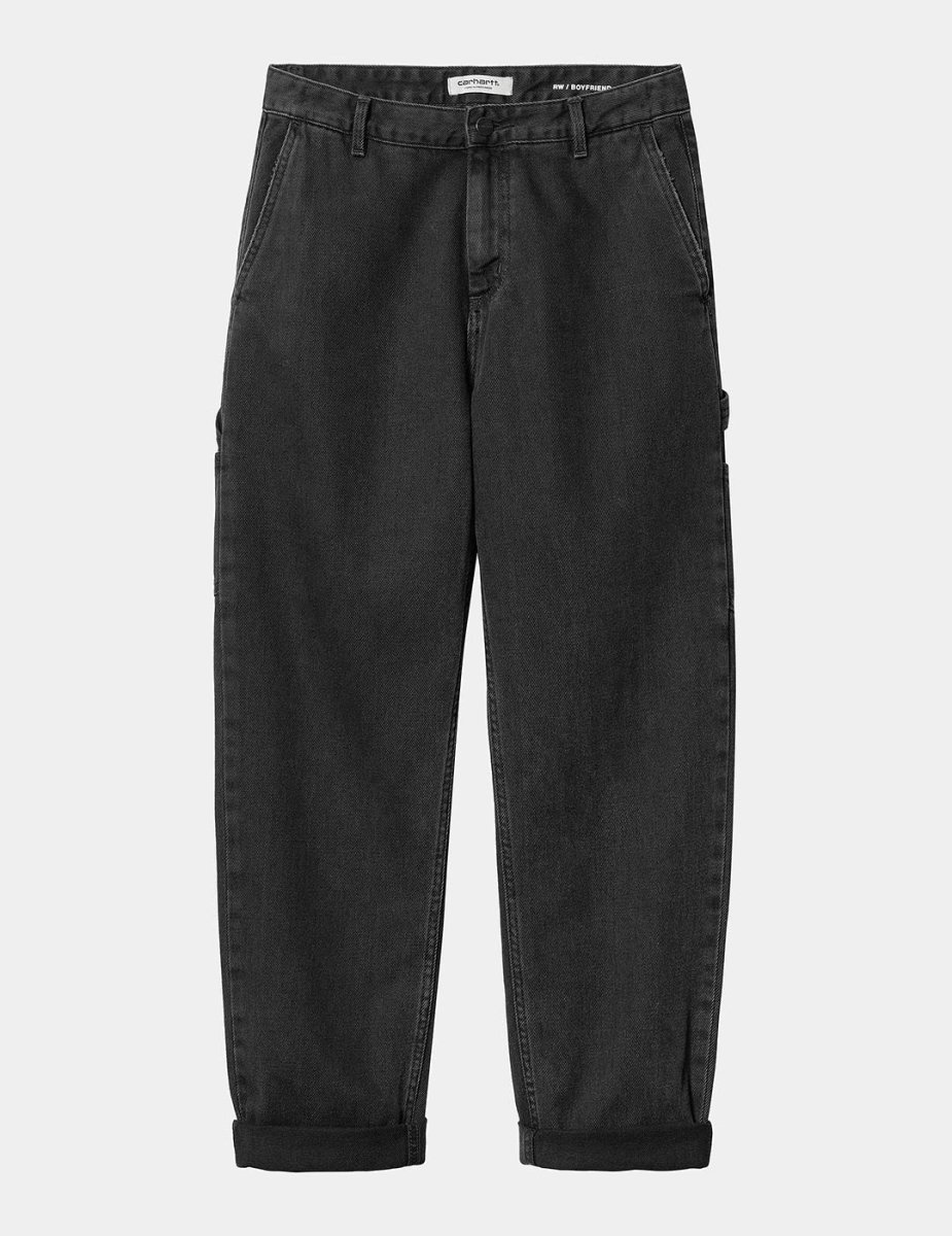 Pantalón CARHARTT WIP W' PIERCE - Black Stone Washed - Imagen 7