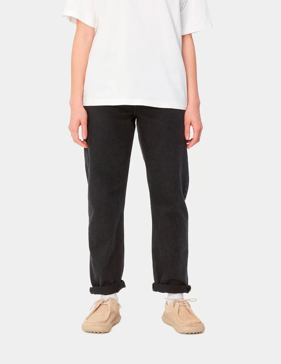 Pantalón CARHARTT WIP W' PIERCE - Black Stone Washed