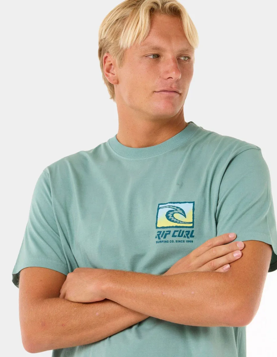 Camiseta RIP CURL RAW ENERGY TRAD - Blue Lagoon - Imagen 5