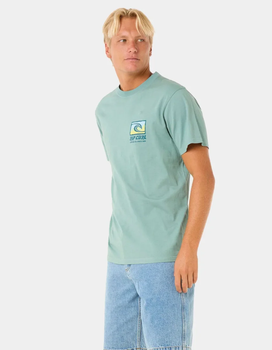 Camiseta RIP CURL RAW ENERGY TRAD - Blue Lagoon - Imagen 6