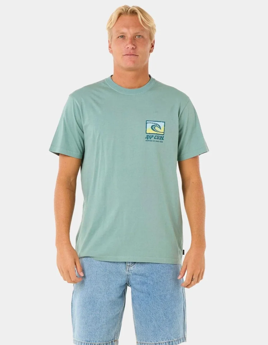 Camiseta RIP CURL RAW ENERGY TRAD - Blue Lagoon - Imagen 2