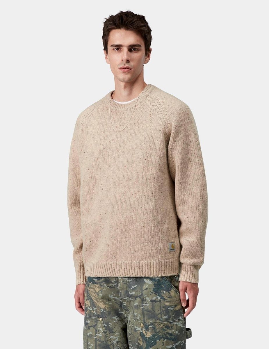 Jersey CARHARTT WIP ANGLISTIC - Speckled Fleur de Sel