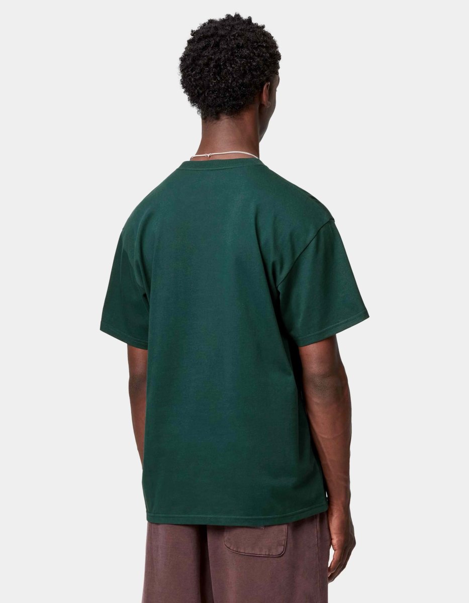Camiseta CARHARTT WIP CHASE - Dark Fir / Gold - Imagen 3