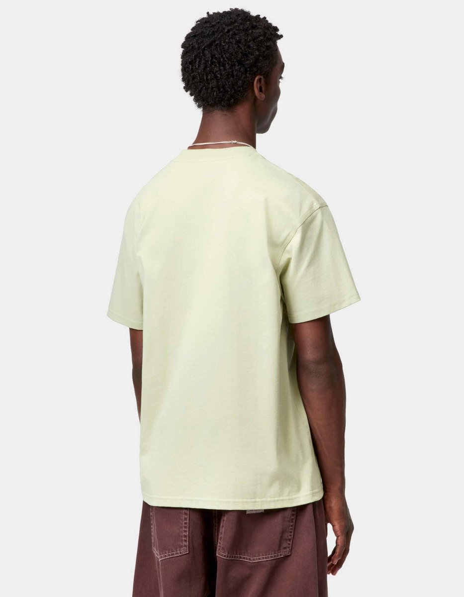 Camiseta CARHARTT WIP AMERICAN SCRIPT - Pale Olive - Imagen 3