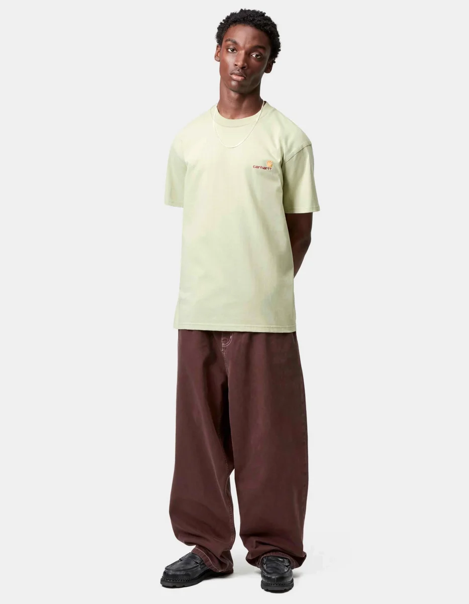 Camiseta CARHARTT WIP AMERICAN SCRIPT - Pale Olive - Imagen 4