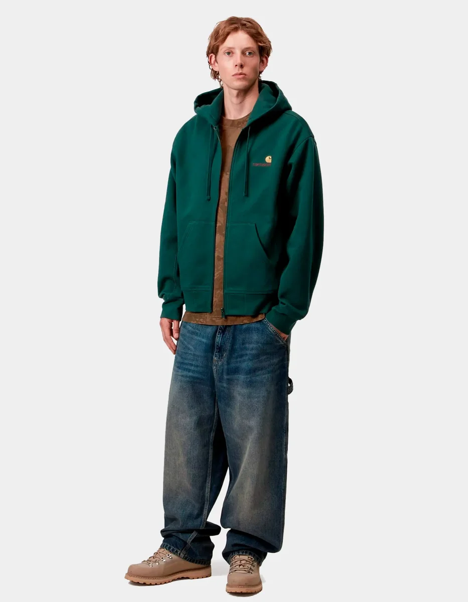 Sud. Cap. Abierta CARHARTT WIP AMERICAN SCRIPT - Dark Fir - Imagen 5