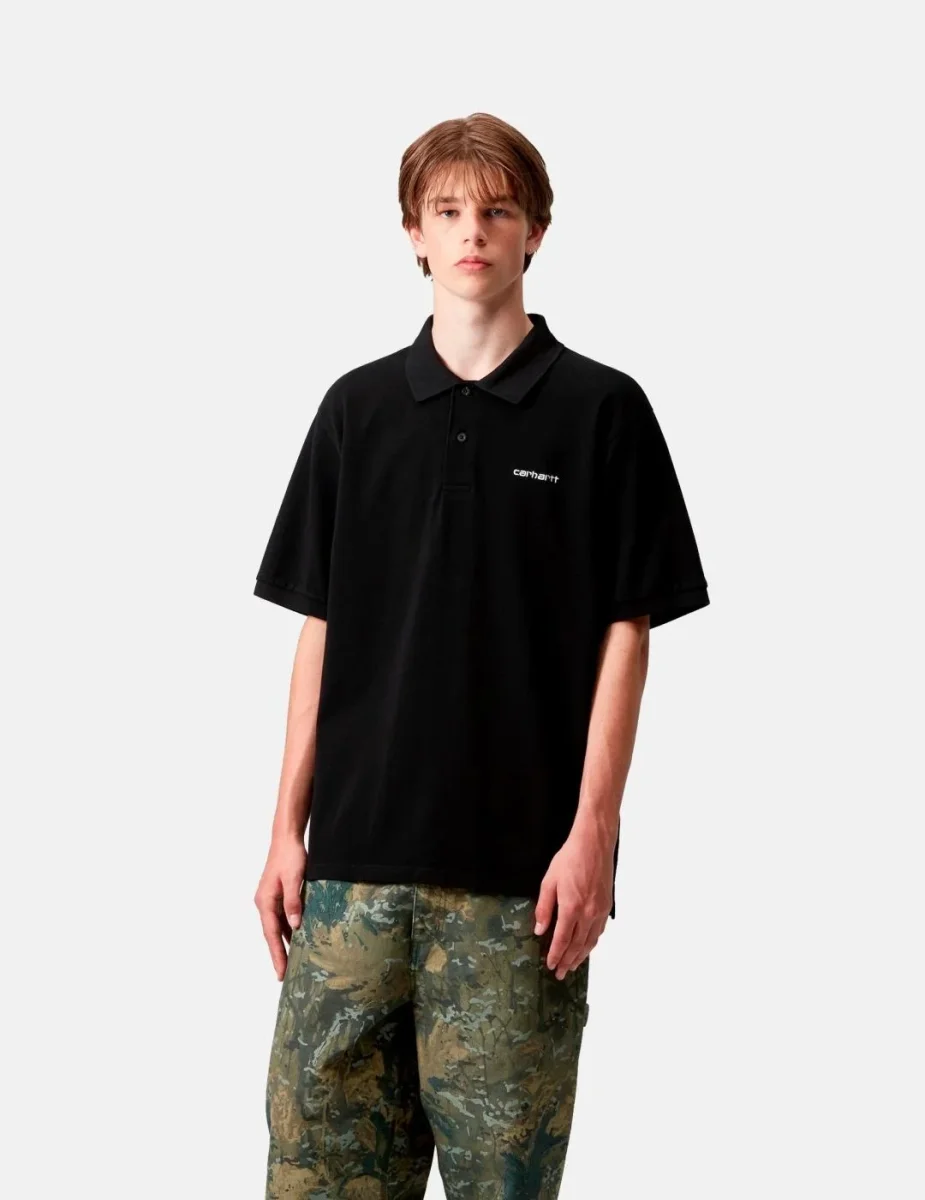 Polo CARHARTT WIP SCRIPT - Black / White - Imagen 2