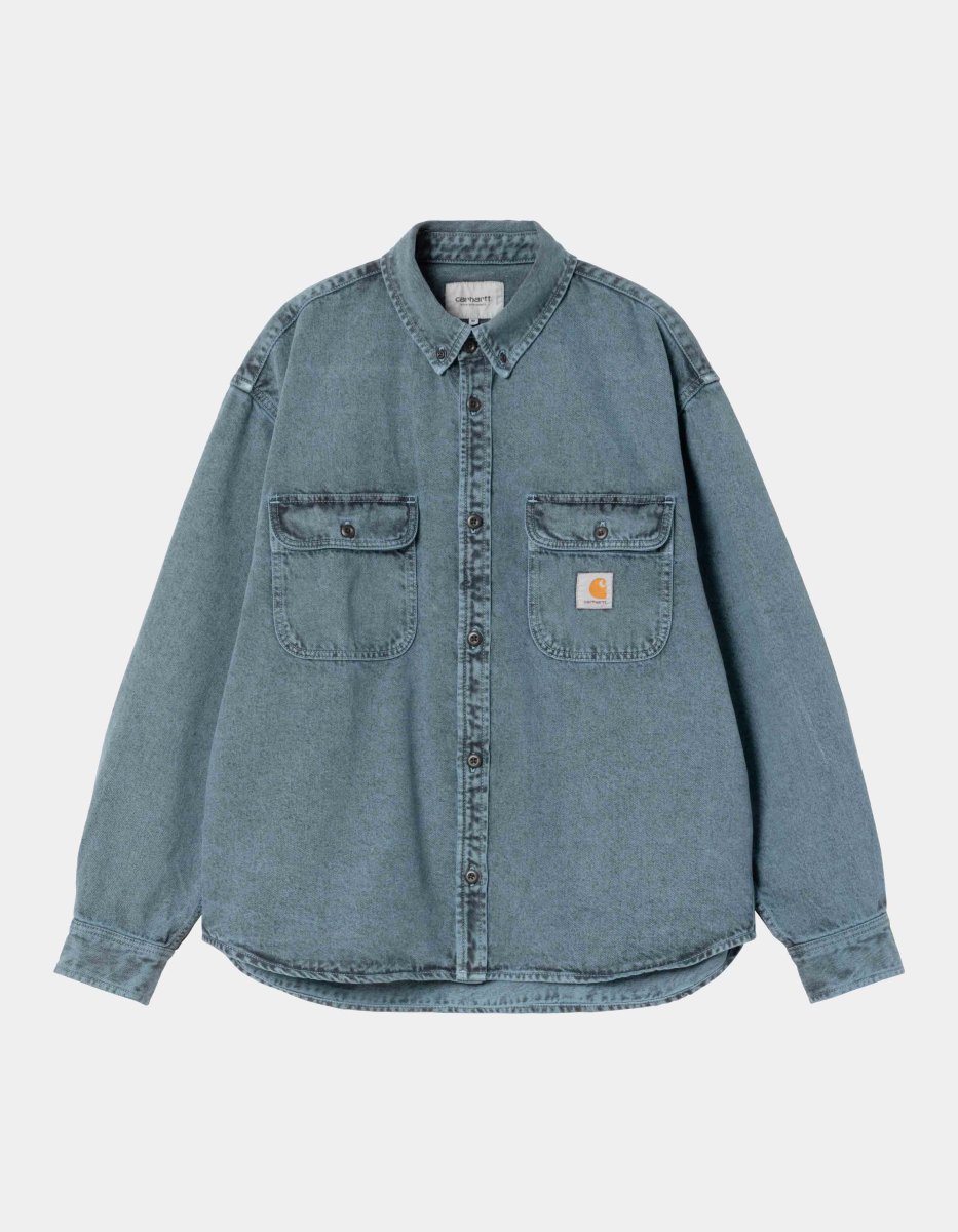 Camisa CARHARTT WIP TIGAN - Black / Blue Fog - Imagen 6