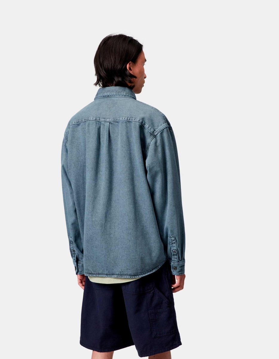 Camisa CARHARTT WIP TIGAN - Black / Blue Fog - Imagen 3