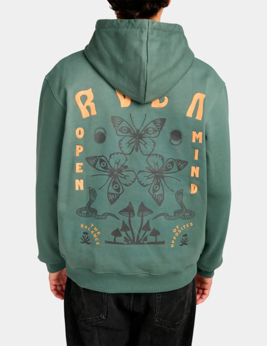 Sudadera Capucha RVCA BUTTERFLY POST - Lauren Wreath - Imagen 6