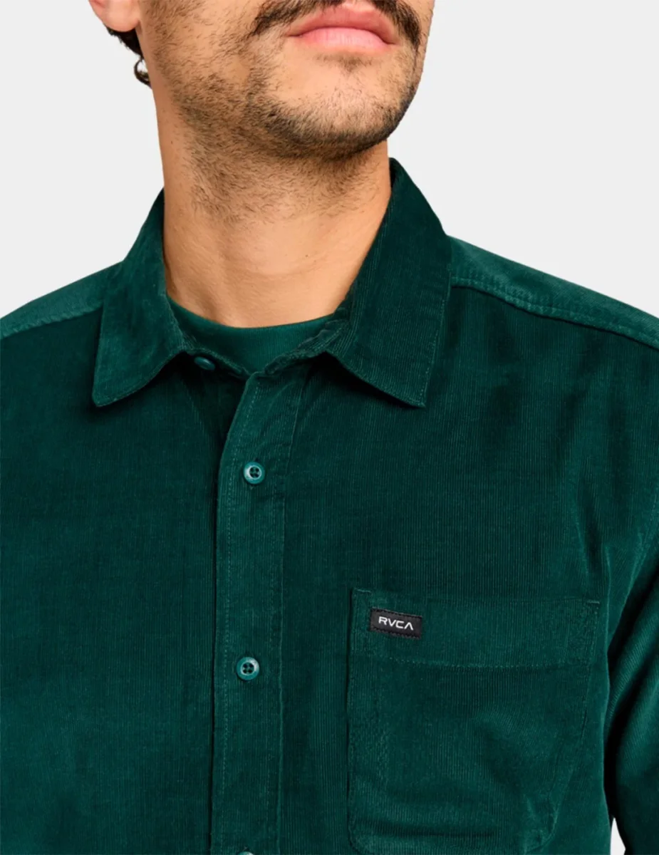 Camisa RVCA FREEMAN CORD II - Hunter Green - Imagen 3
