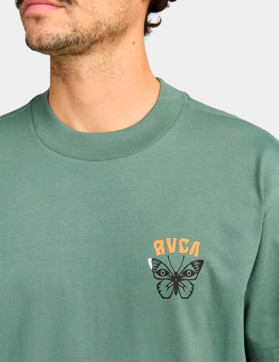 Camiseta RVCA BUTTERFLY POST - Laurel Wreath - Imagen 4
