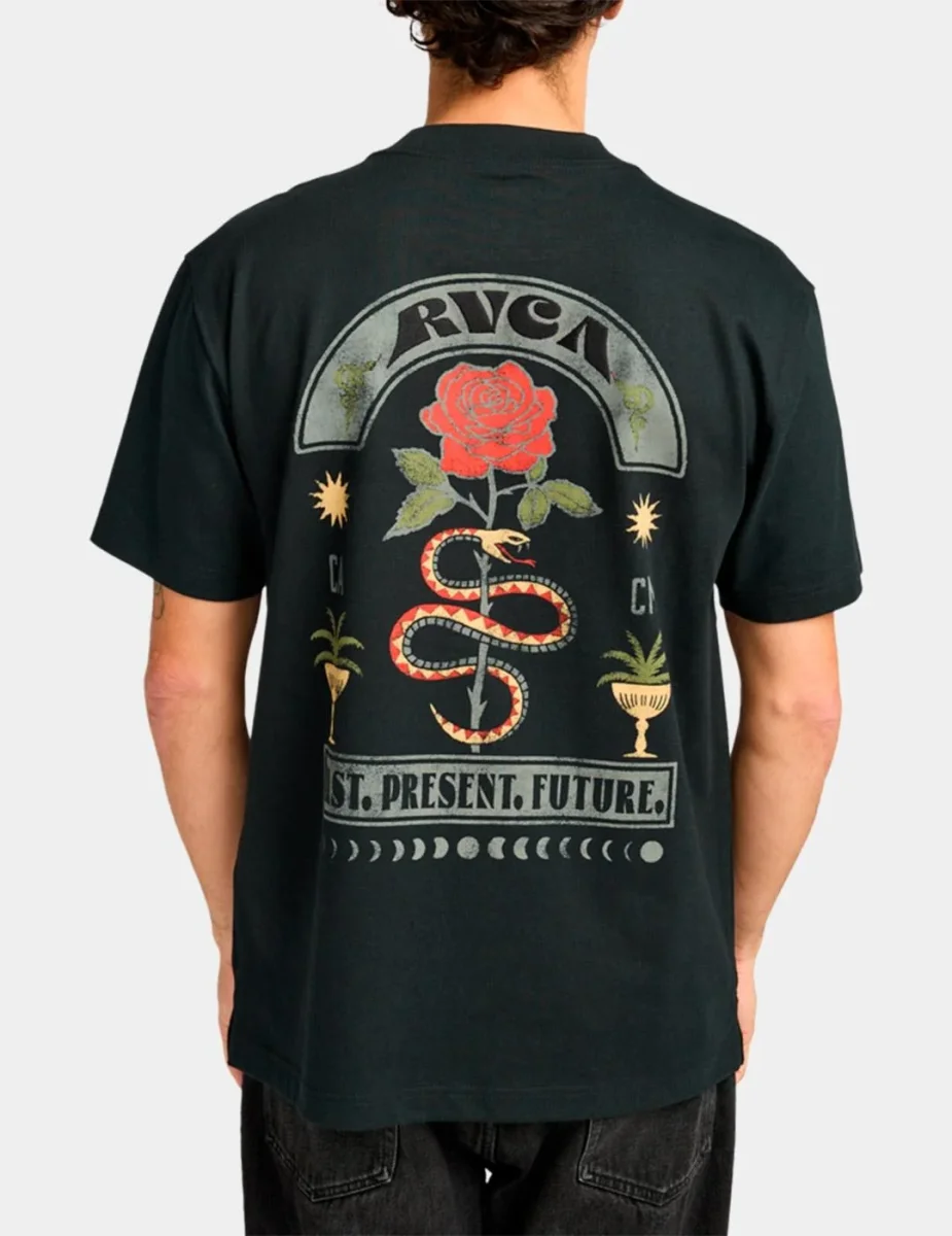 Camiseta RVCA ROSES POSTER - Black