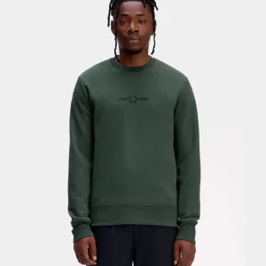 Sudadera Crew FRED PERRY M4727 - Laurel Wreath Green