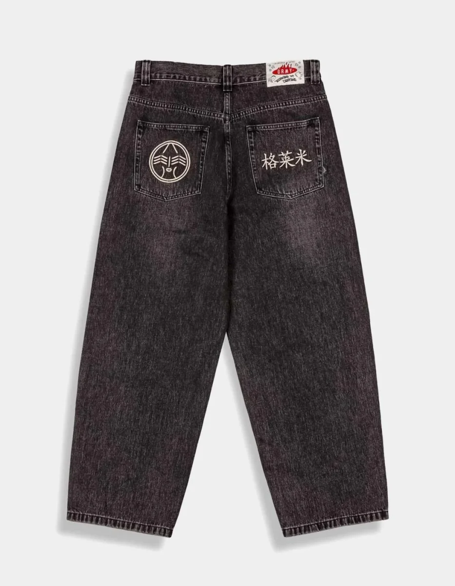 Pantalón GRIMEY ROYAL PAW BIG BOY DNM - Washed Black
