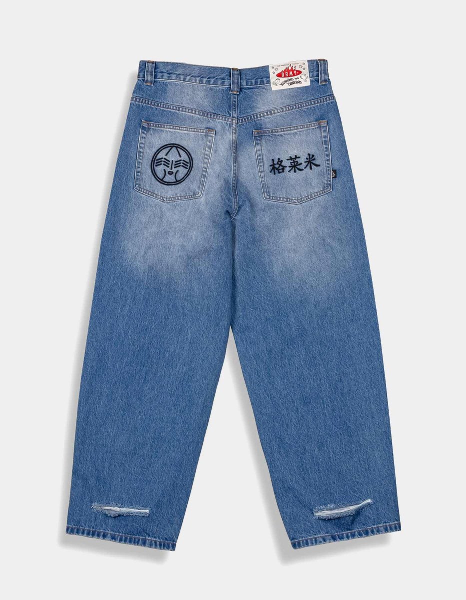 Pantalón GRIMEY ROYAL PAW BIG BOY DNM - Washed Blue - Imagen 3