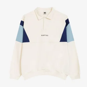 Sudadera KAOTIKO Crew HARRY - Ivory/Navy/Sky