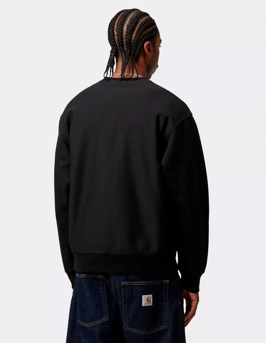 Sudadera Crew CARHARTT WIP AMERICAN SCRIPT - Black - Imagen 3