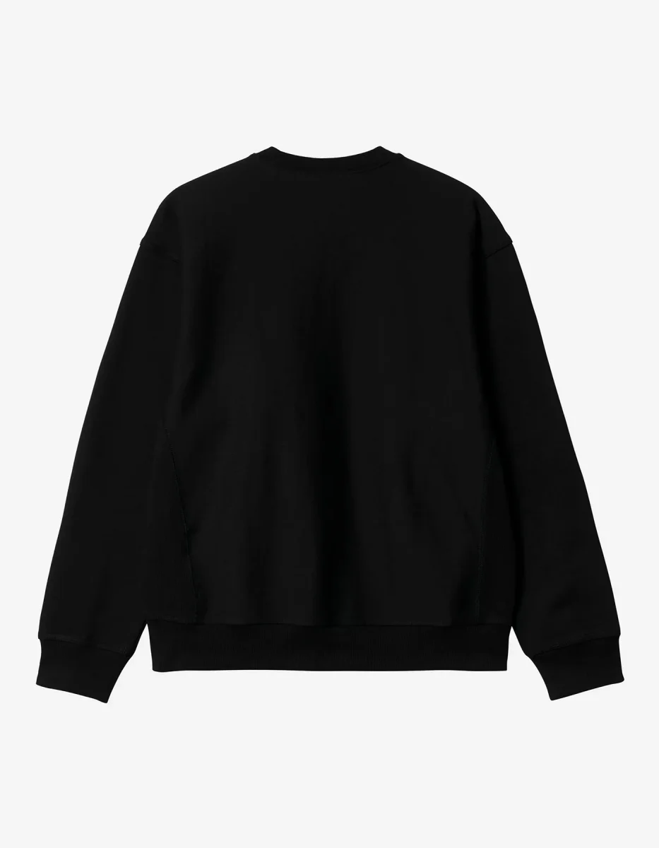 Sudadera Crew CARHARTT WIP AMERICAN SCRIPT - Black - Imagen 7