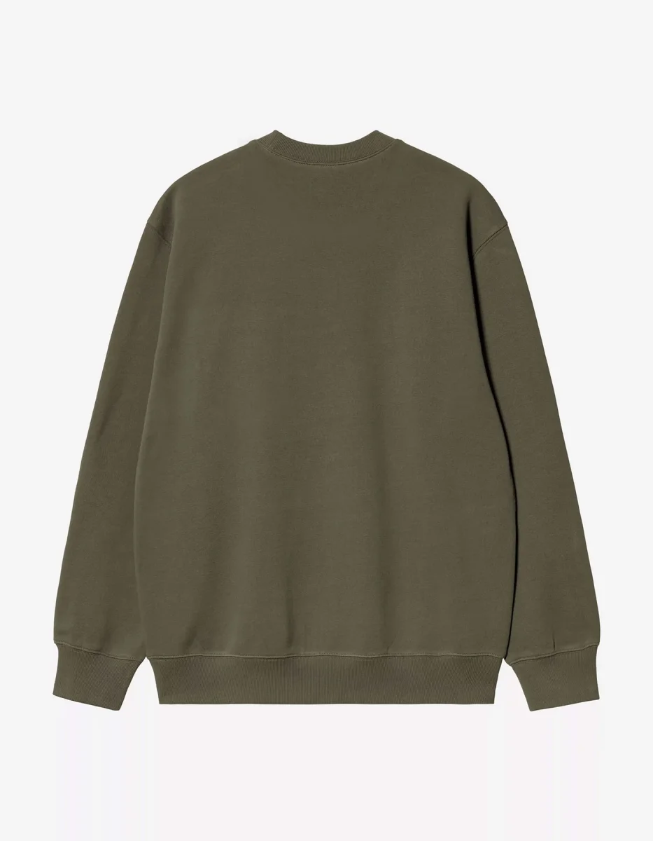 Sudadera Crew CARHARTT WIP SWEAT - Leaf / Tourmaline - Imagen 3