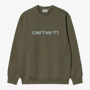 Sudadera Crew CARHARTT WIP SWEAT - Leaf / Tourmaline