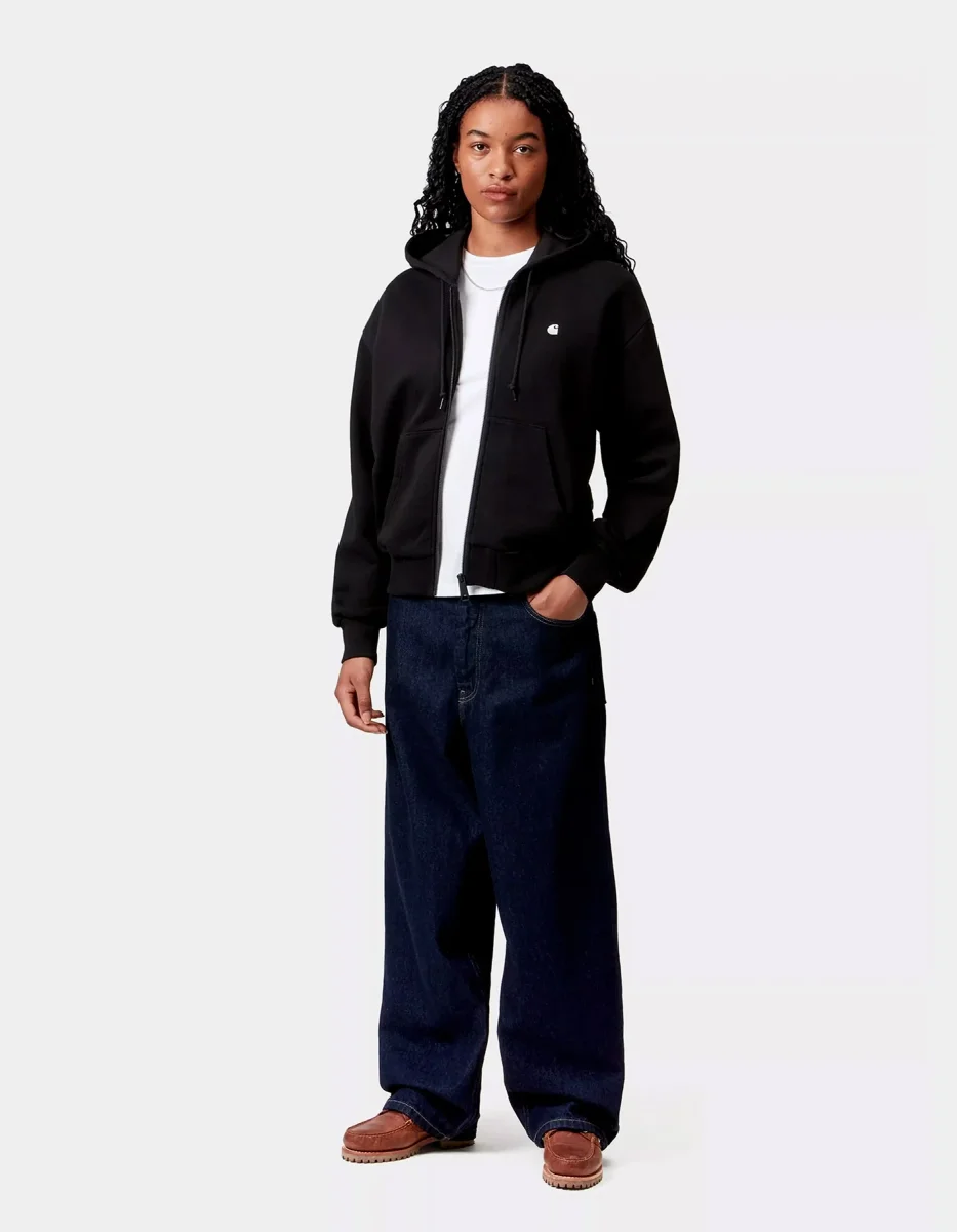 Sudadera CARHARTT WIP W' CASEY - Black / Silver - Imagen 4