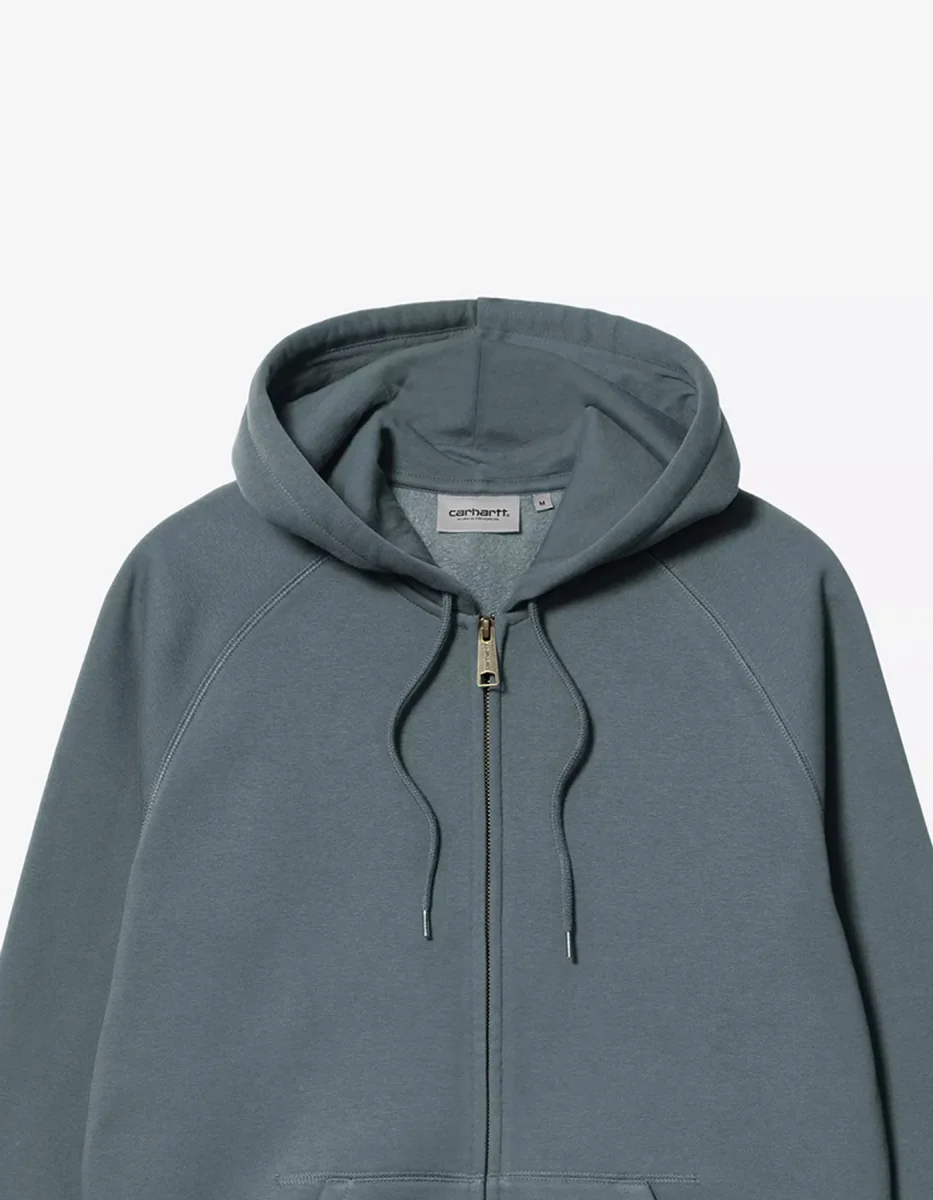 Sud. Cap. Abierta CARHARTT WIP HOODED CHASE - Cozy Blue / Gold - Imagen 4