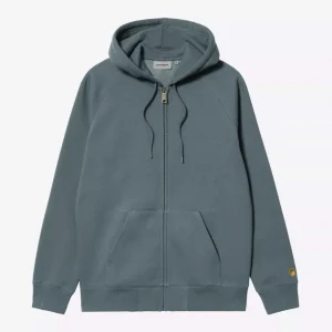 Sud. Cap. Abierta CARHARTT WIP HOODED CHASE - Cozy Blue / Gold