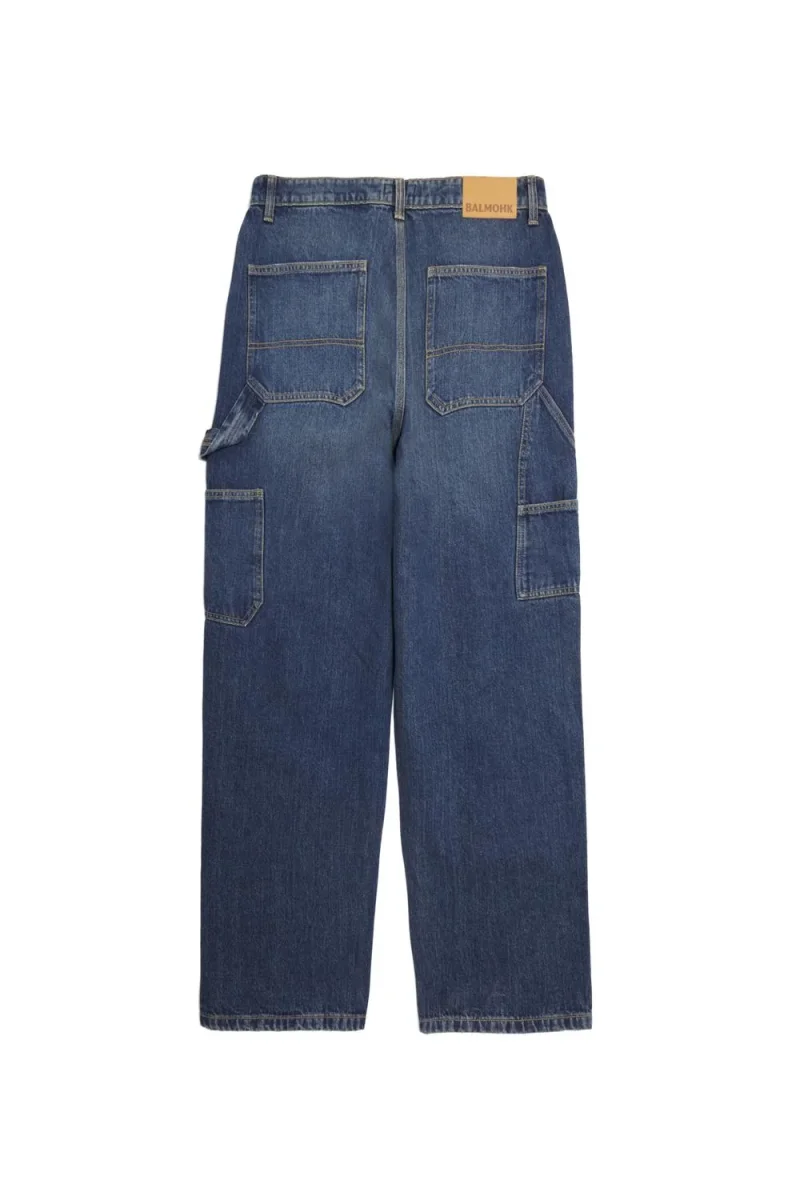 JEAN RELAXED CARPENTER BMK-Vintage Dark Blue Denim - Imagen 6