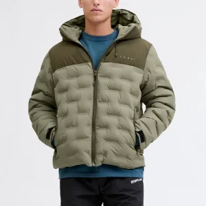 CAMPERA PUFFER POINT - Vetiver Detail:BLOCKING
