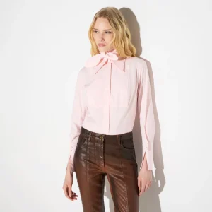 Camisa de popelin con lazo