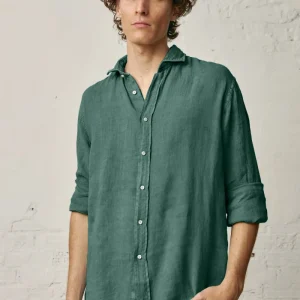 Camisa de Lino - Verde Petróleo