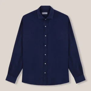 Camisa de Lino - Azul Marino