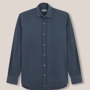 Camisa De Popelín - Azul Petróleo