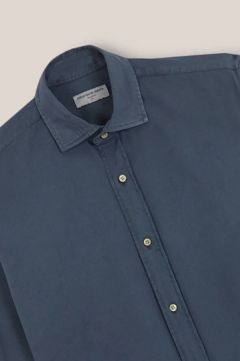 Camisa De Popelín - Azul Petróleo - Imagen 3