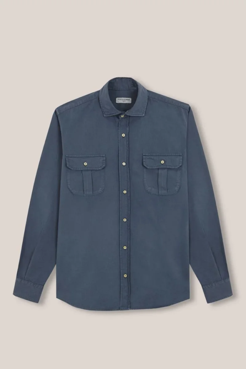 Camisa de Popelín Dos Bolsillos - Azul Petróleo - Imagen 2