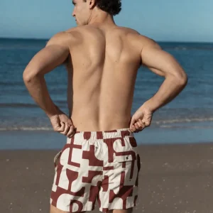 Bañador Estampado Teja