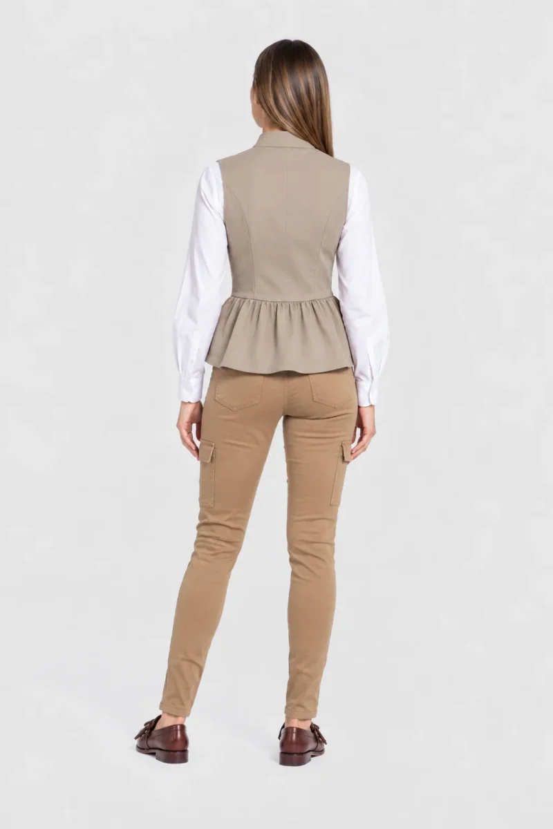 Chaleco Cuello Maho Peplum - Imagen 5